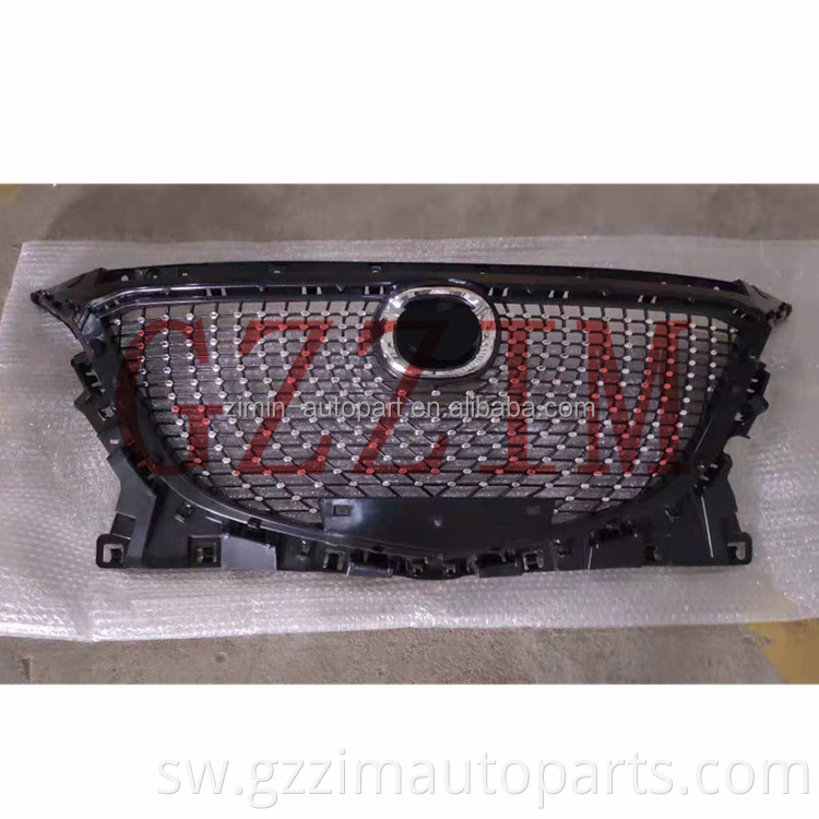 ABS Plastiki Diamond ncha mbele ya grill ya katikati kwa Mazda 3 2015-2017